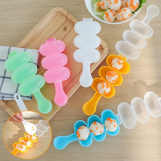 2Pcs/Set Baby Rice Ball Mold Shakers Food Decoration Kids Lunch DIY Sushi Maker Mould Kitchen Tools Bento Accessories