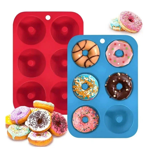 1/2pcs Silicone Muffins Donut Mold 6 Holes Baking Mould Non-Stick Baking Pastry Chocolate Cake Dessert DIY Bakeware